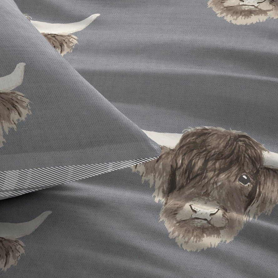 Highland Cow Reversible Duvet Cover