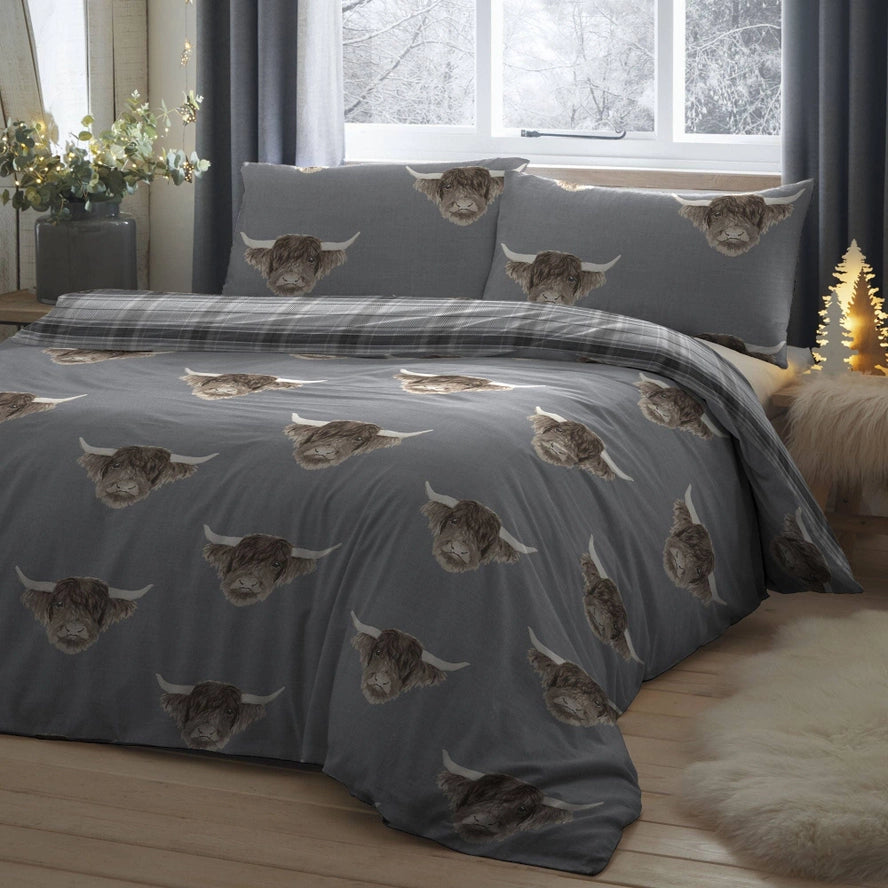 Highland Cow Reversible Duvet Cover