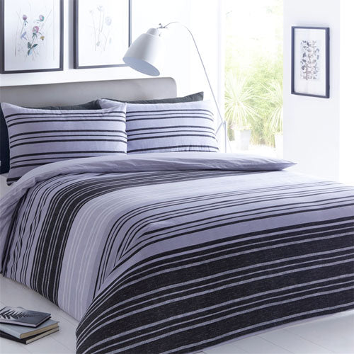 Textured Stripe Duvet Cover Set